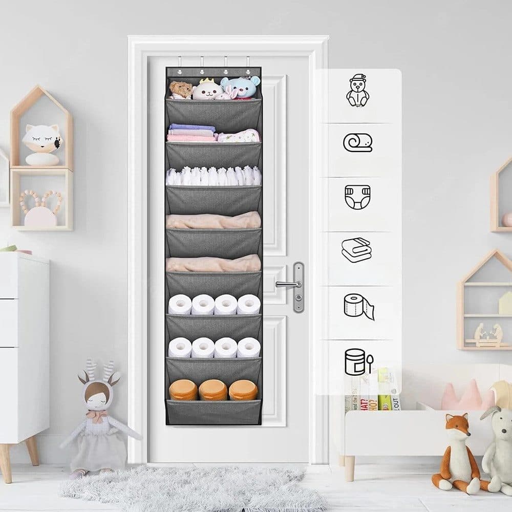 12 Pairs Wall Mounted Shoe Rack with Hooks
