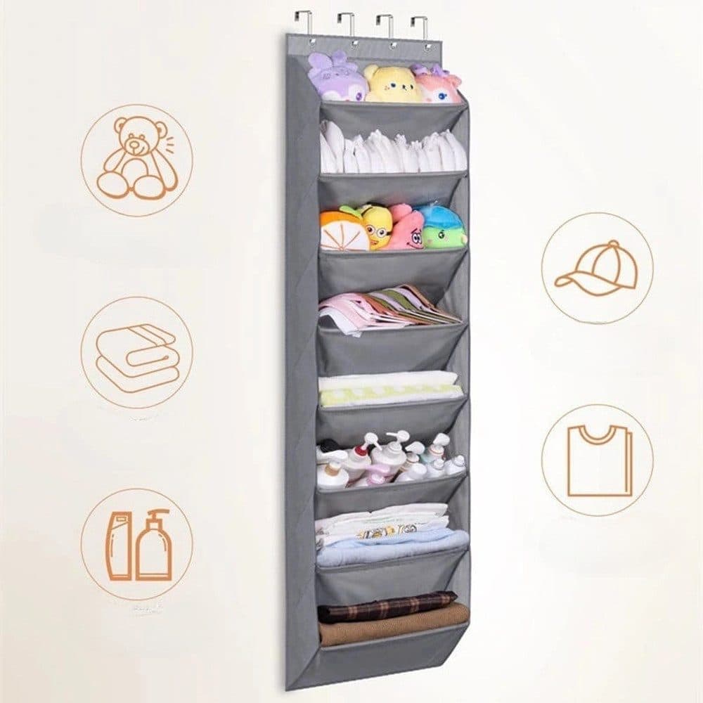 12 Pairs Wall Mounted Shoe Rack with Hooks