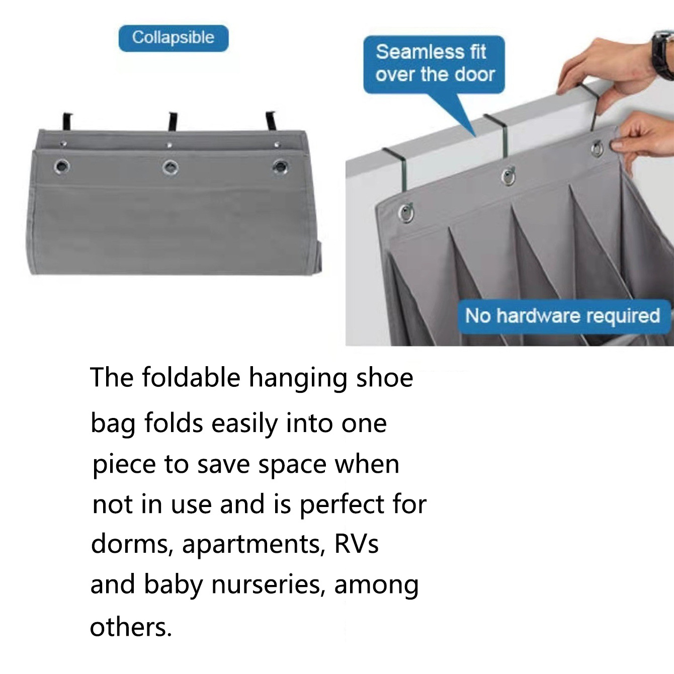 Wall-mounted Shoe and Hat Rack with Hooks