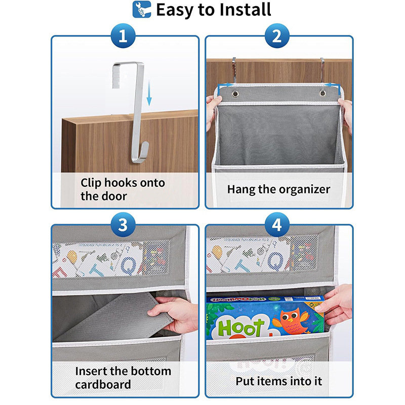 Wall-mounted Doll Rack with Hooks