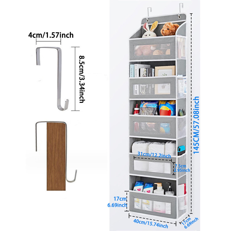 Wall-mounted doll rack with hooks