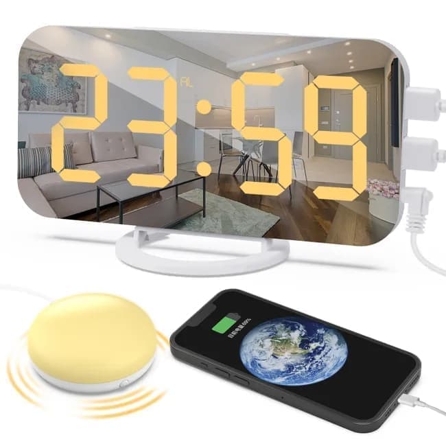 Digital Alarm Clock with Bed Shaker for Heavy Sleepers Digital Alarm Clock with Bed Shaker for Heavy Sleepers