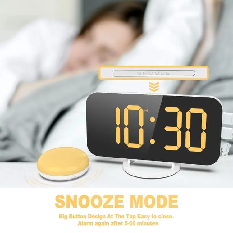 Digital Alarm Clock with Bed Shaker for Heavy Sleepers