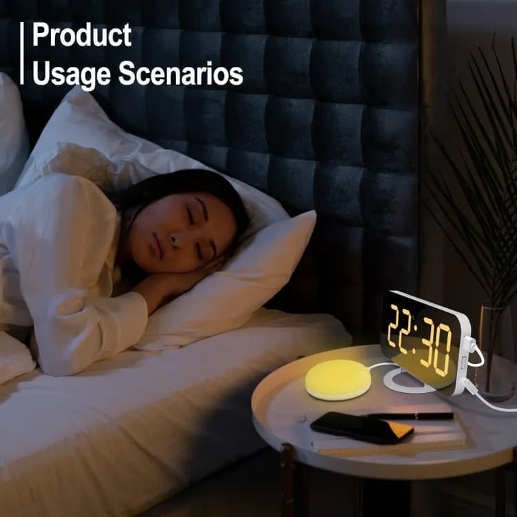 Digital Alarm Clock with Bed Shaker for Heavy Sleepers