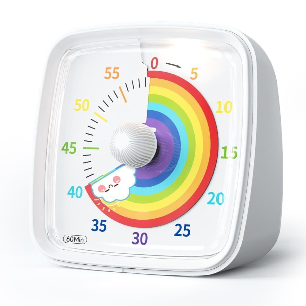 60 Minutes Visual Timer with Rainbow Pattern 60 Minutes Visual Timer with Rainbow Pattern