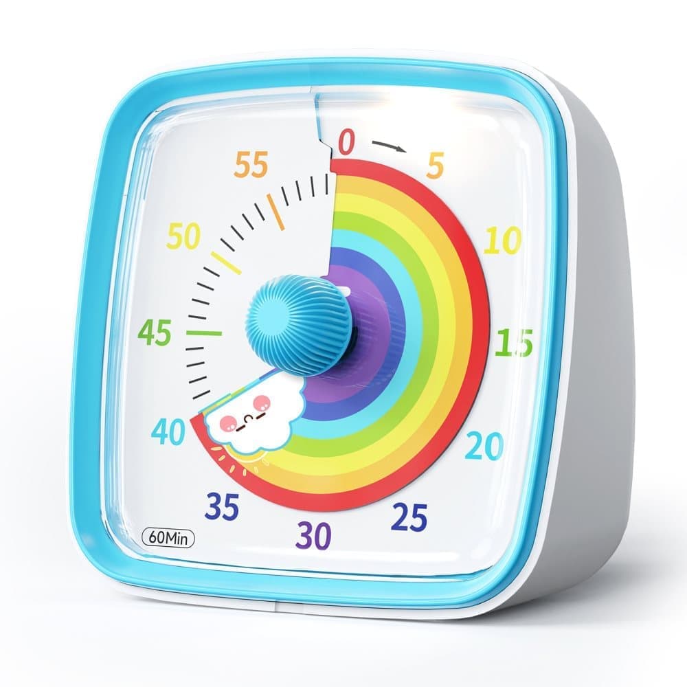60 Minute Visual Timer with Rainbow Pattern 60 Minute Visual Timer with Rainbow Pattern