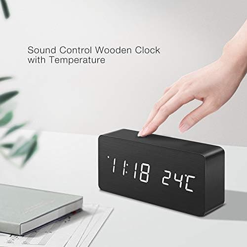 LED Alarm Clock with USB Charger