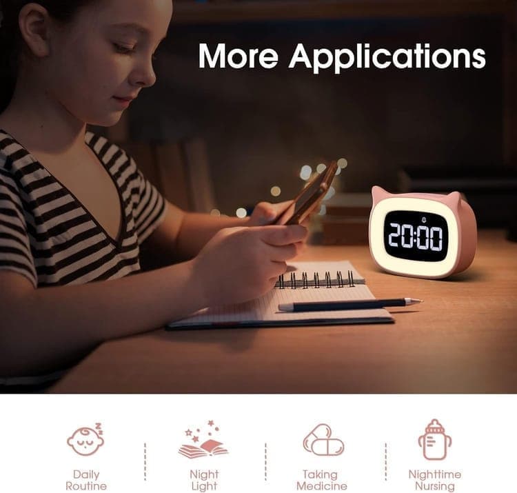 Digital LED Alarm Clock with Silent Operation