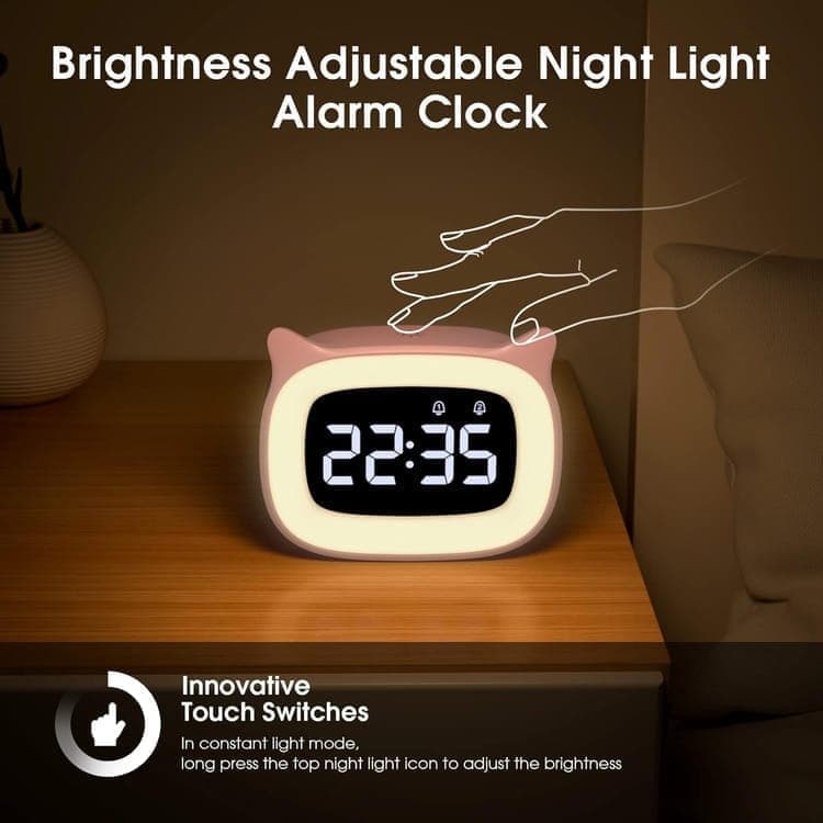 Digital LED Alarm Clock with Silent Operation