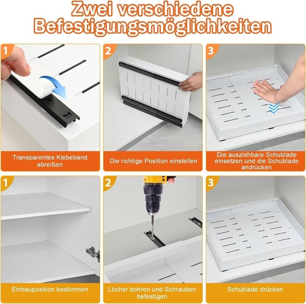 1 Layer Adjustable Metal Storage Shelf for Cabinets
