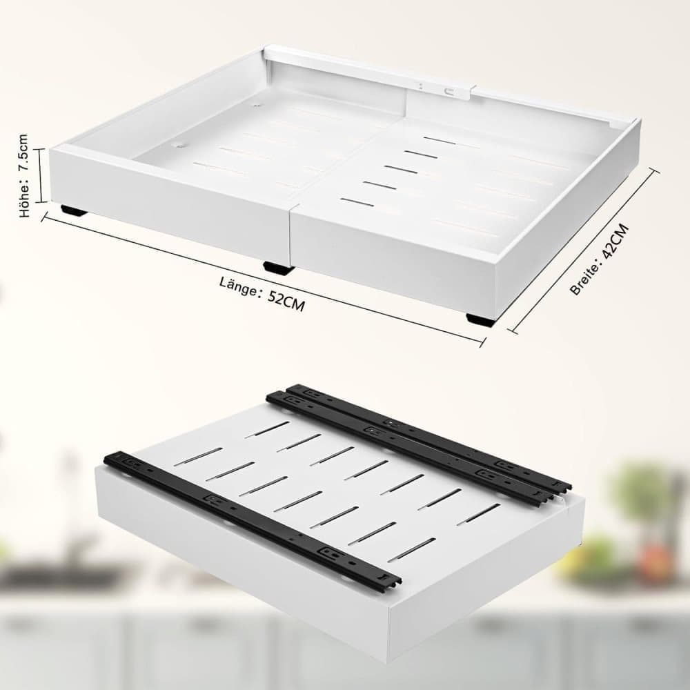 1 Layer Adjustable Metal Storage Shelf for Cabinets
