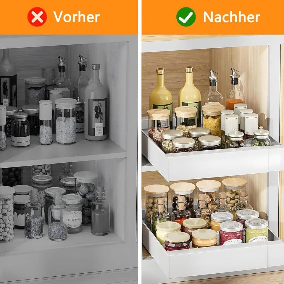 1 Layer Adjustable Metal Storage Shelf for Cabinets