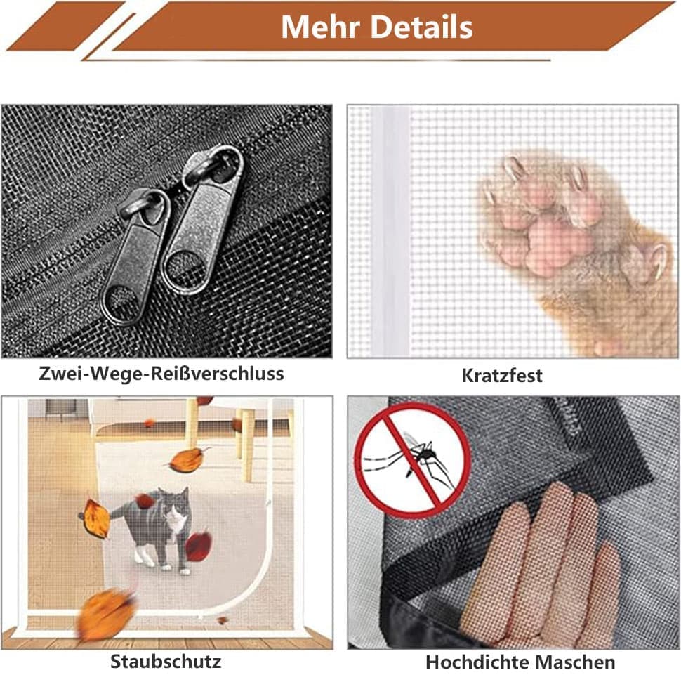 Cat Repellent Zipper Door Curtain