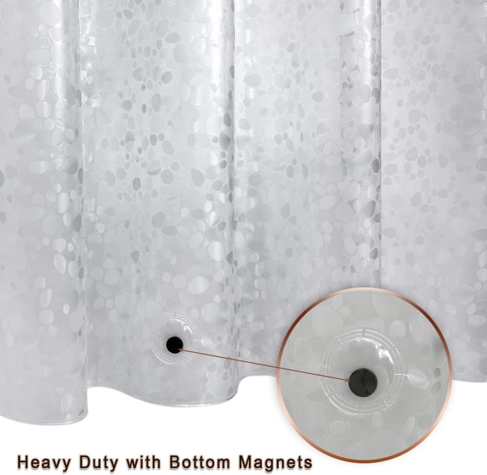 Waterproof EVA Shower Curtain with Pebble Pattern