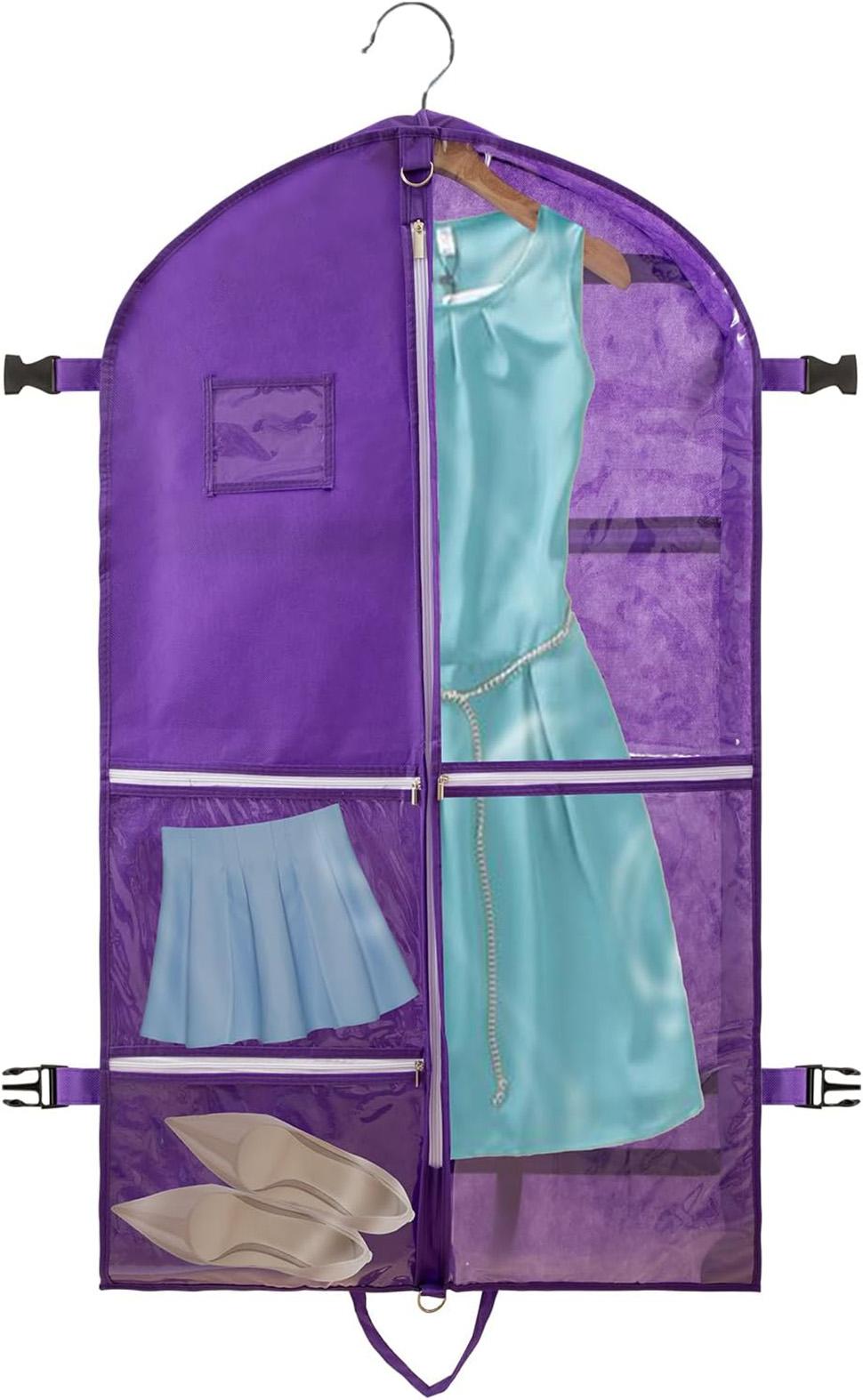1 Foldable Garment Bag with 5 Pockets