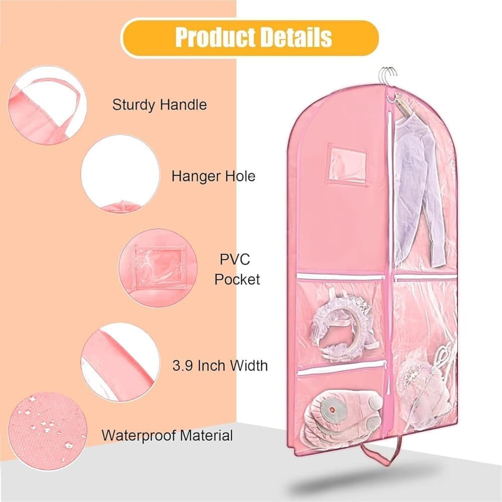 Foldable Garment Bag with 5 Pockets