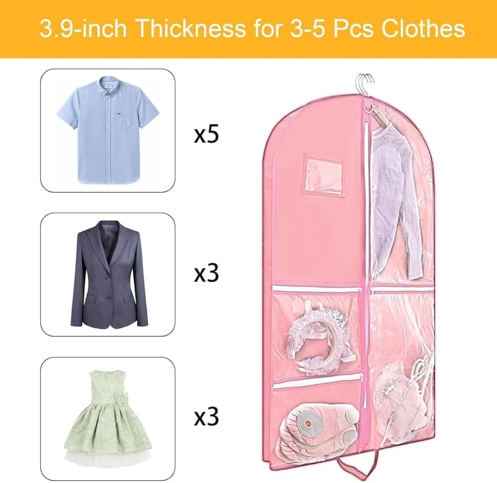 Foldable Garment Bag with 5 Pockets
