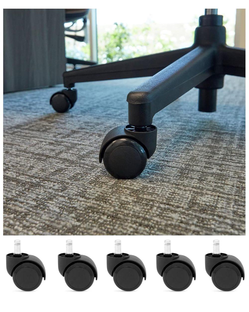 5-Pack Silent Office Chair Wheels