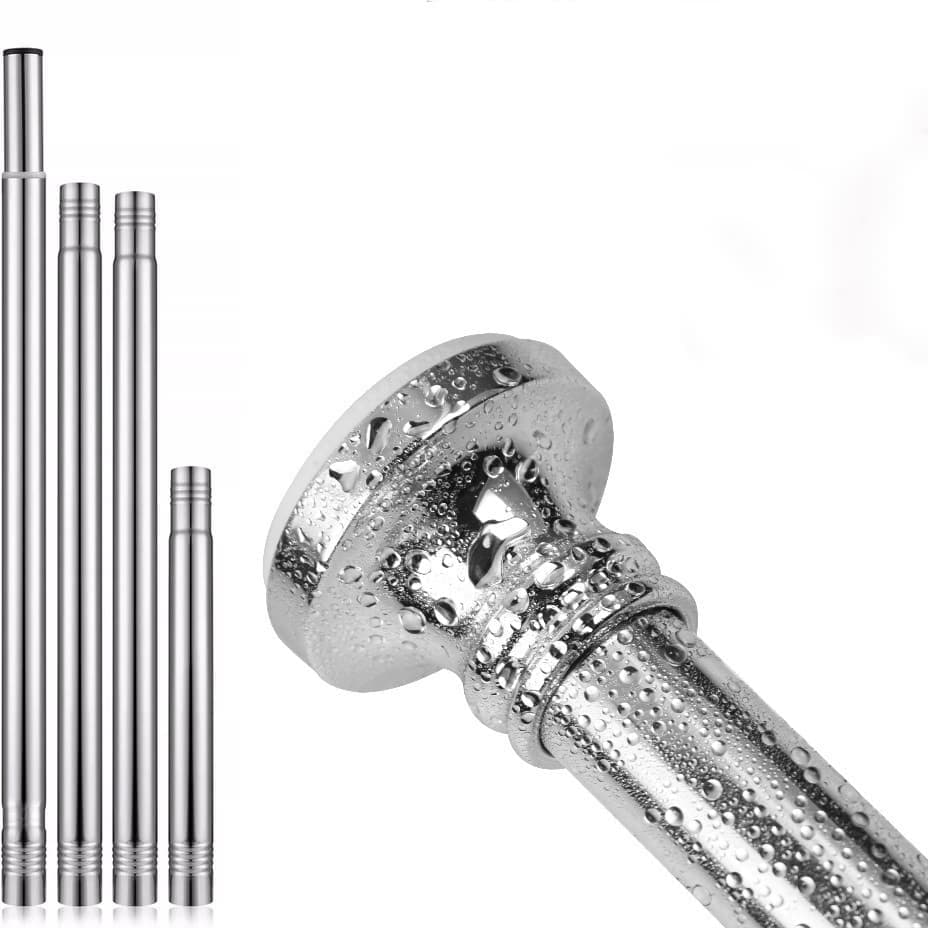 Extendable stainless steel telescopic curtain rod