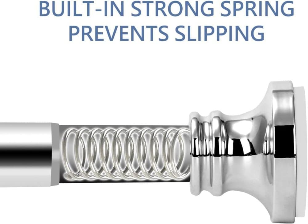 Extendable stainless steel telescopic curtain rod