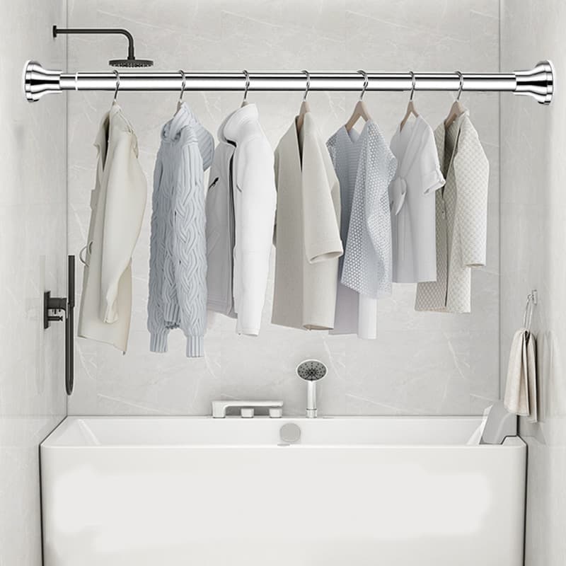 Extendable stainless steel telescopic curtain rod