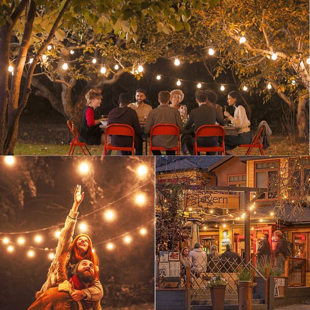 52 LED String Lights Waterproof G40 for Outdoor