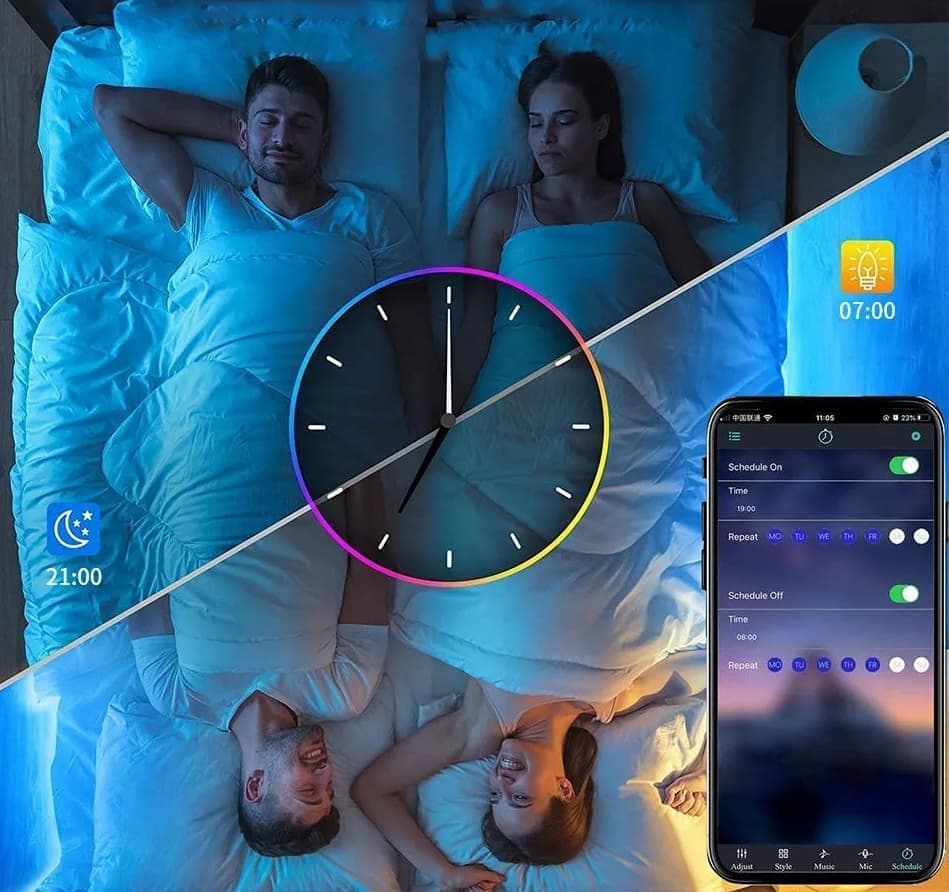 6 RGB Hexagon LED Wall Lamps with App Control