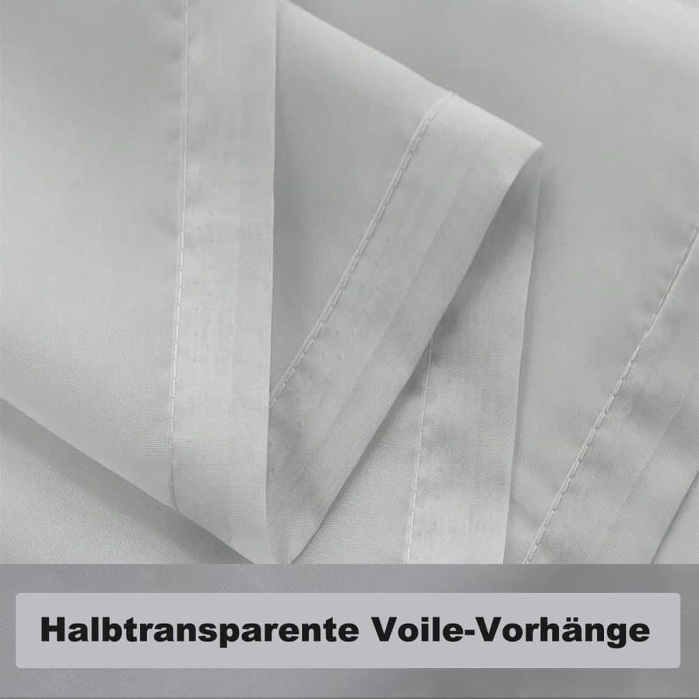 1 Pair Water Resistant Sheer Eyelet Curtains for Outdoor