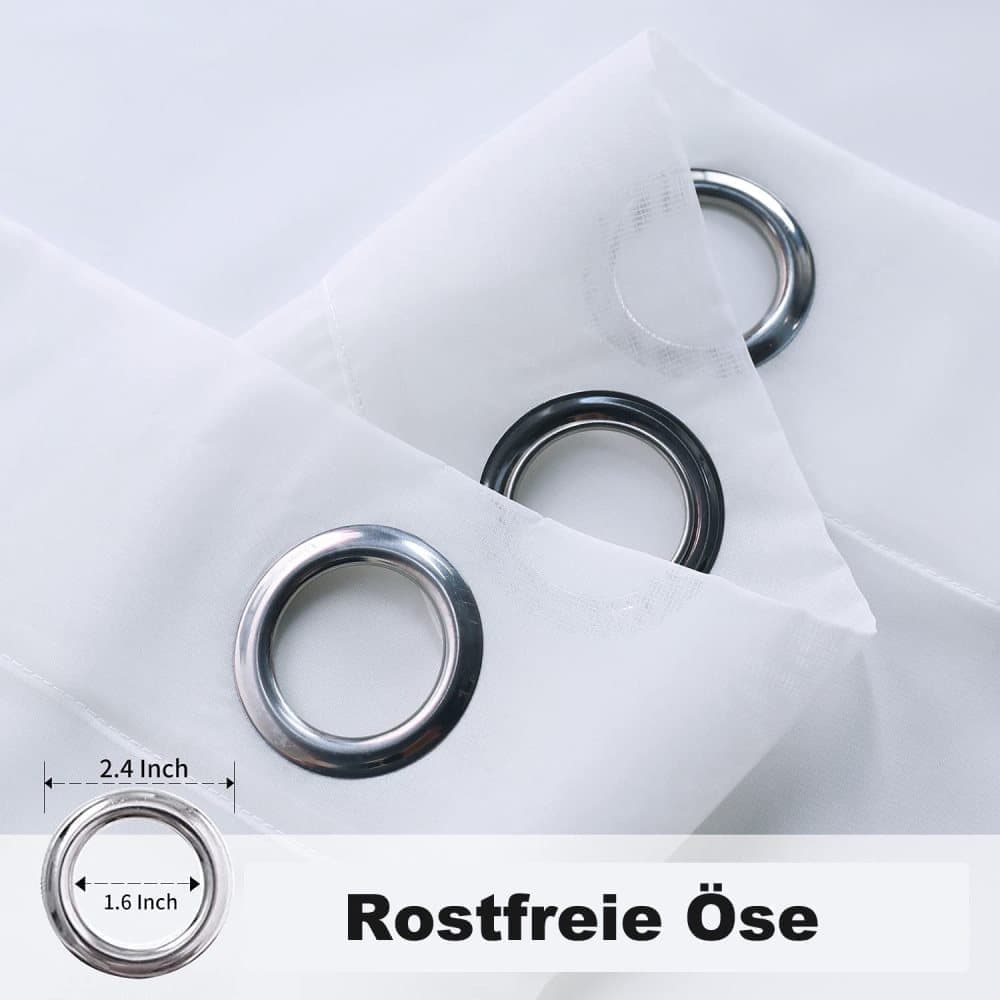1 Pair Water Resistant Eyelet Curtains for Outdoor