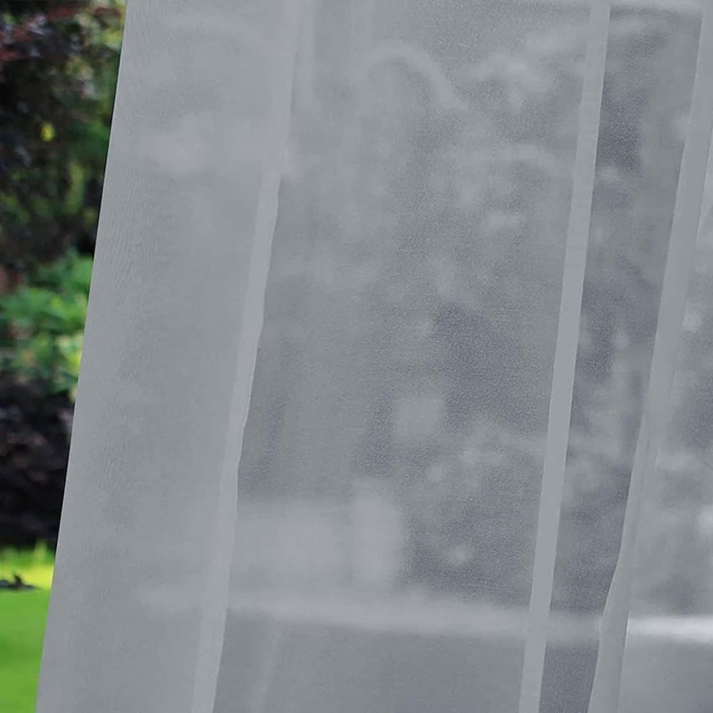 1 Pair Water Resistant Sheer Eyelet Curtains for Outdoor