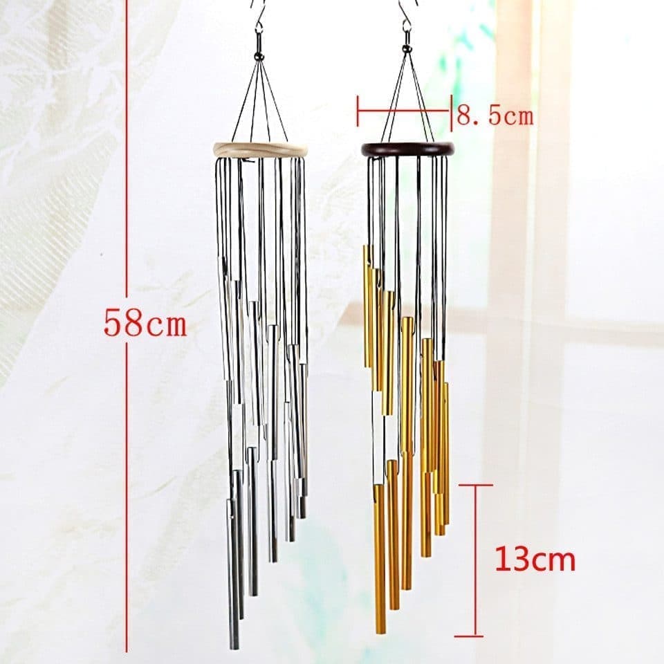 Metal Wind Chime 12 Pipe Outdoor Decor Loud Musical