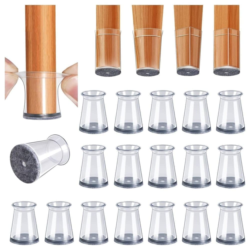 32pcs Furniture Leg Protectors with Felt 32pcs Furniture Leg Protectors with Felt
