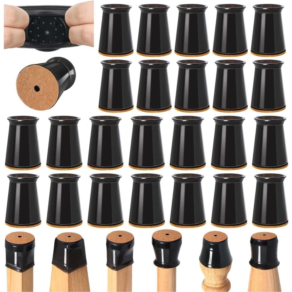 32pcs Furniture Leg Protectors with Felt 32pcs Furniture Leg Protectors with Felt