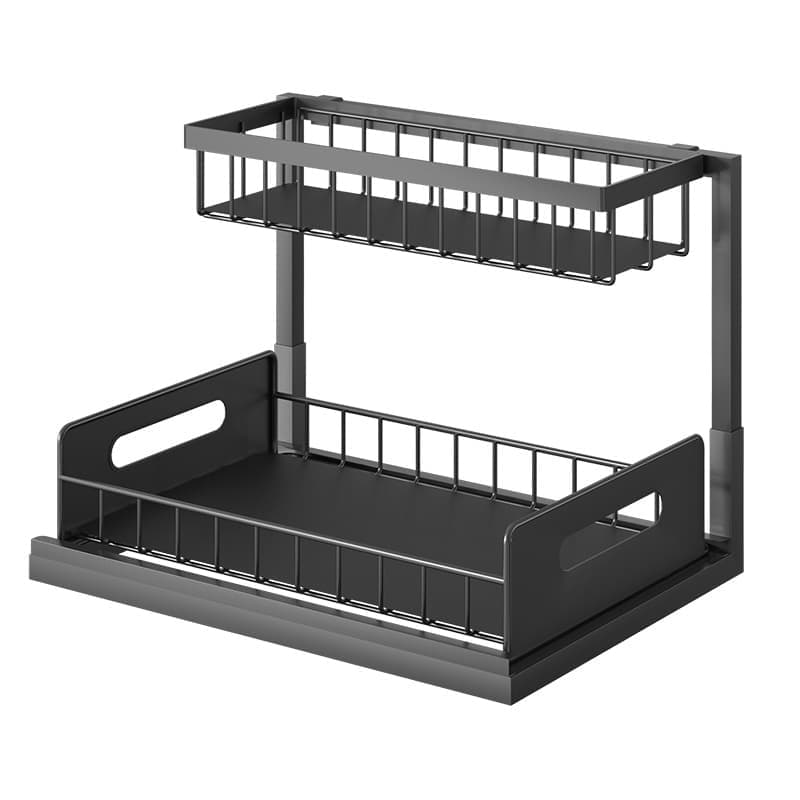 2-Tier Storage Shelf Spice Rack for Kitchen Bathroom Drawer Organization