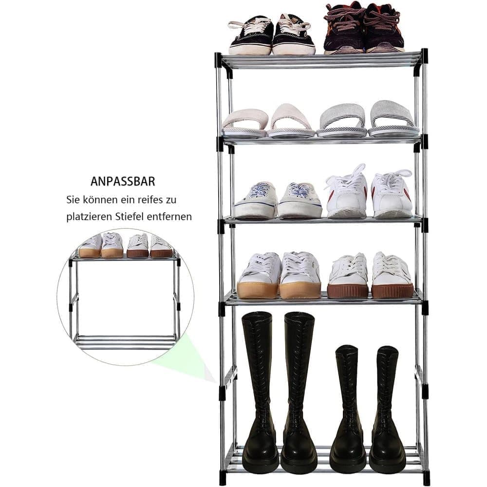 Stackable Shoe Rack 3-Tier Space Saving Storage for Shoes and Bags