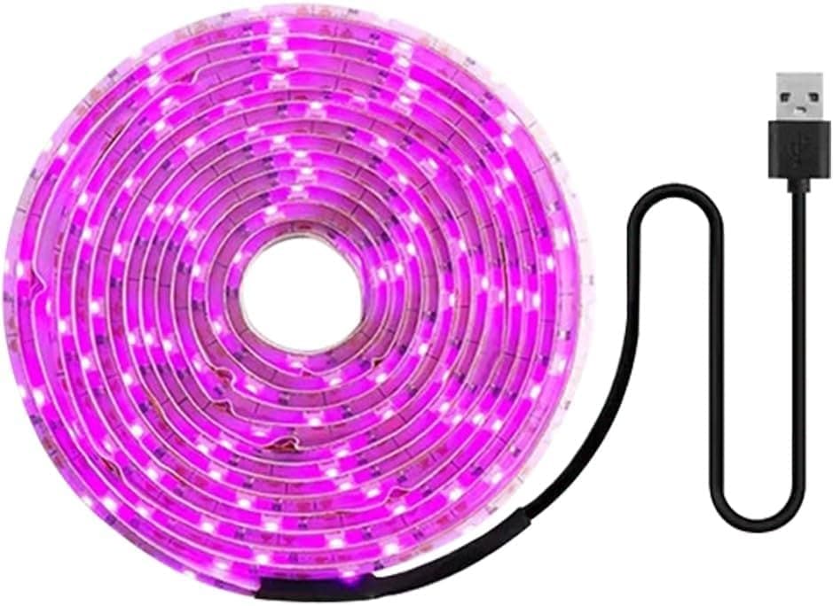 Full Spectrum USB LED Grow Light for Small Plants Greenhouse, 5M, Compatible with USB