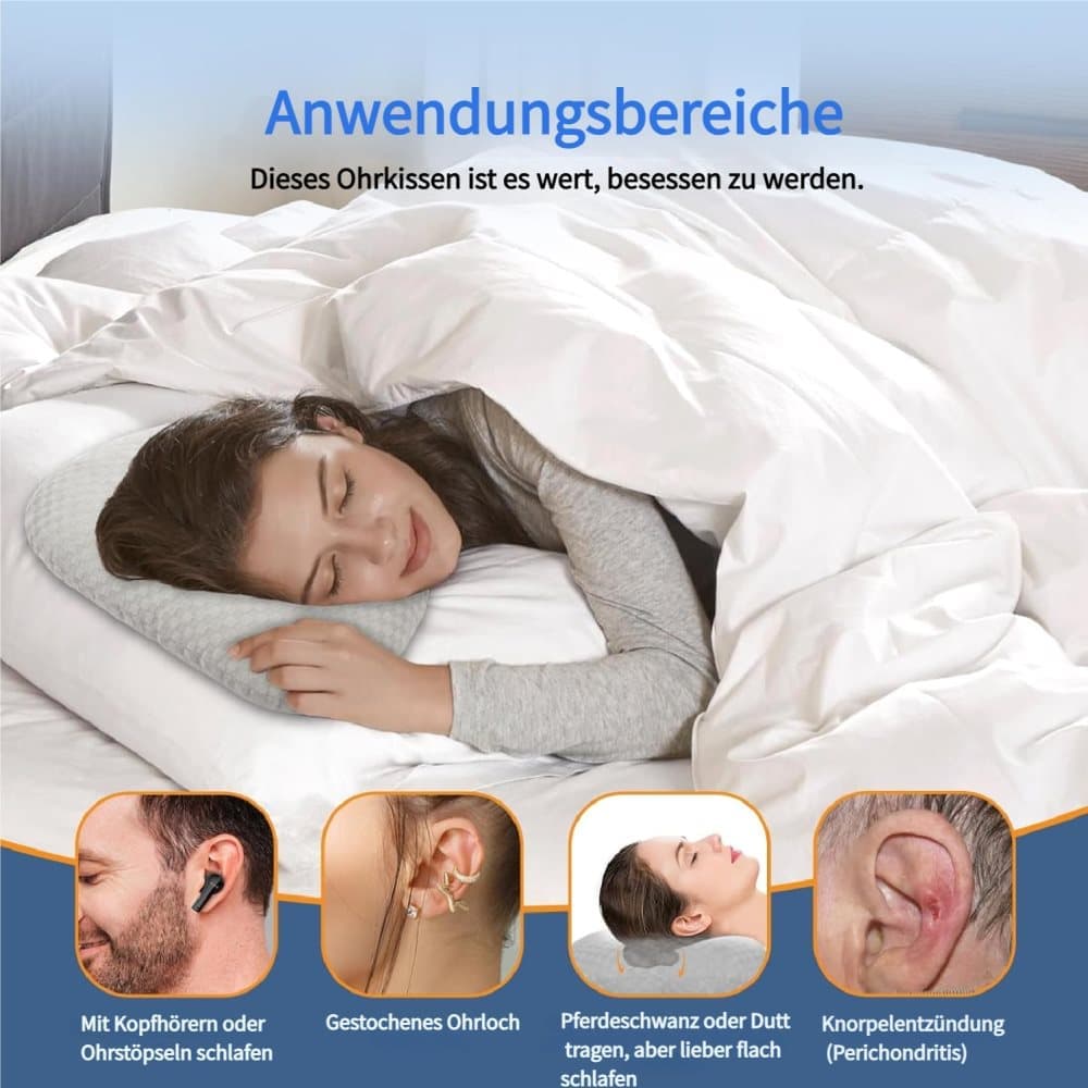 Microfiber Pillow with Ear Holes for Side Sleepers