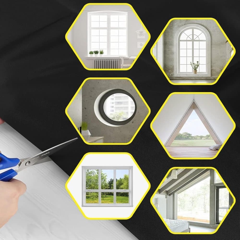 Blackout Curtain DIY Portable No-Drill UV Protection
