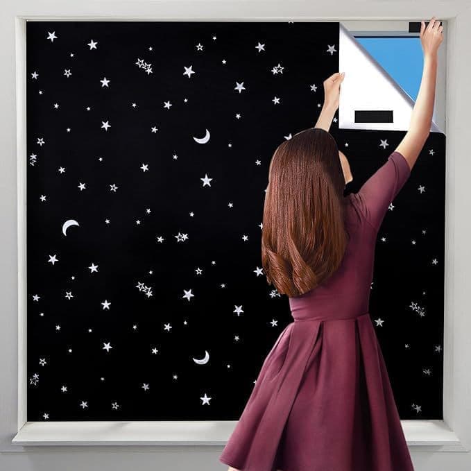 Blackout Curtain DIY Portable No-Drill UV Protection