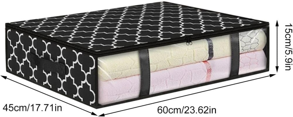 2-Pack Foldable Storage Boxes for Clothes and Blankets