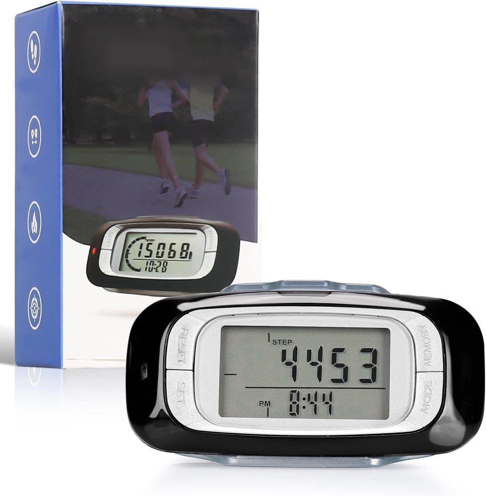 3D Pedometer with Large Easy-to-Read Display, Steps Distance Calories Tracking, No App Needed, 9 Month Battery Life for Elderly and Exercise Tracking
