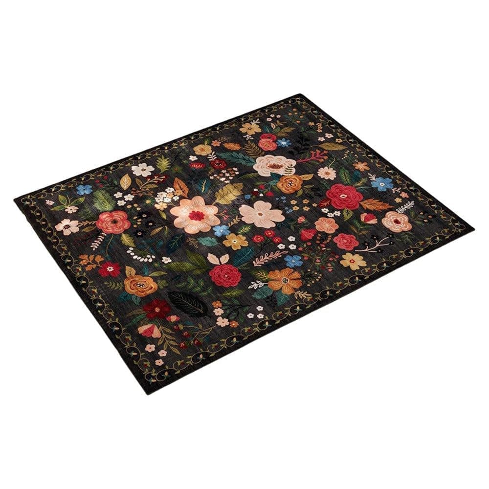 Bohemian Floral Doormat Non-slip Absorbent Dirt-Resistant Machine Washable for Bathroom Hallway and Kitchen