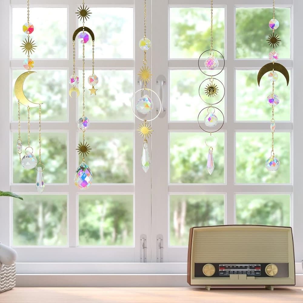 6 inches rainbow refractive prism suncatcher