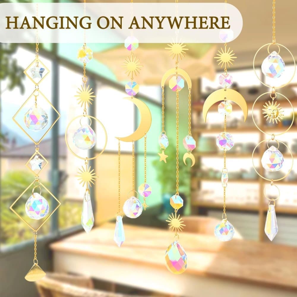 6 inches rainbow refractive prism suncatcher
