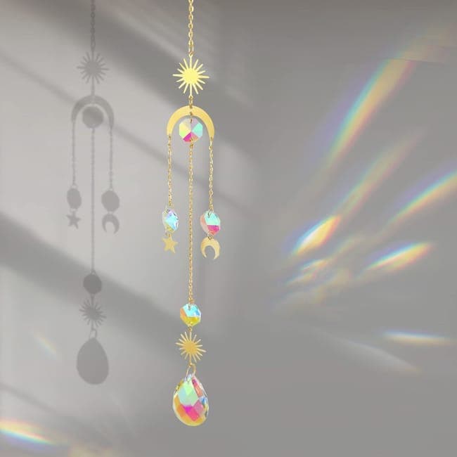 6 inches rainbow refractive prism suncatcher