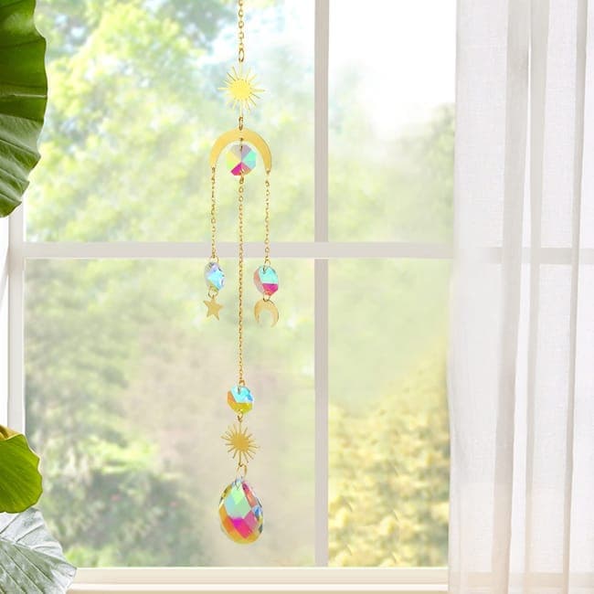 6 inches rainbow refractive prism suncatcher