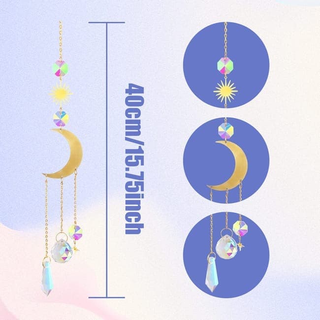 6 inches rainbow refractive prism suncatcher