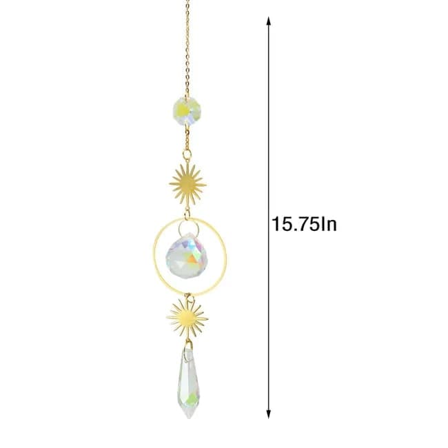 6 inches rainbow refractive prism suncatcher crystal decoration
