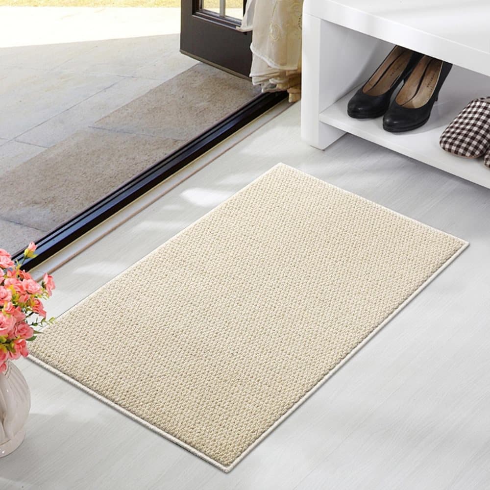 Non-slip jute-like doormat for indoor outdoor home use