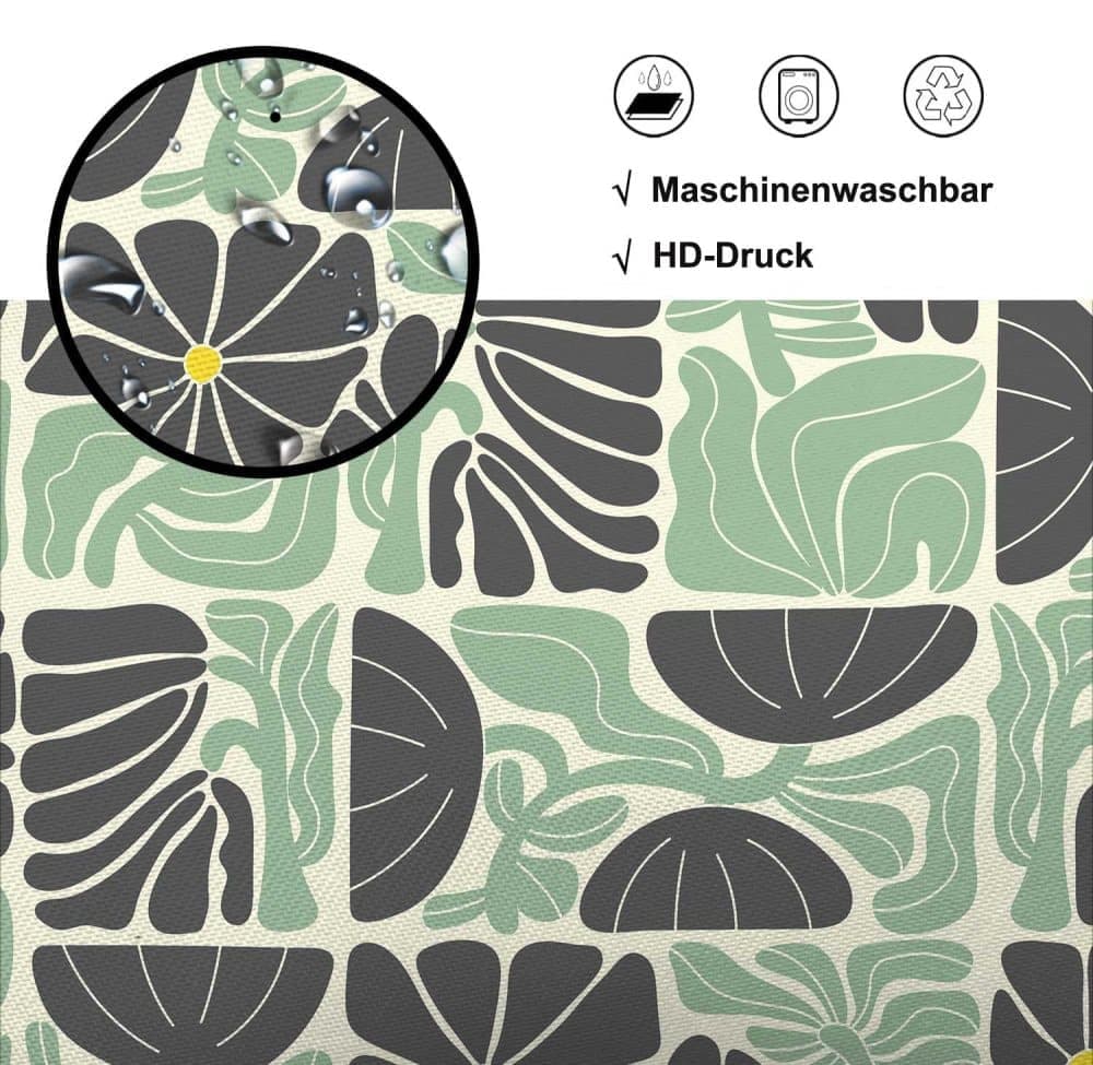 Bohemian Shower Curtain with 12 Hooks